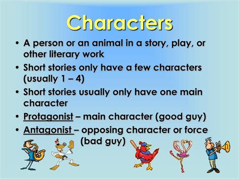 examples of short story characters.